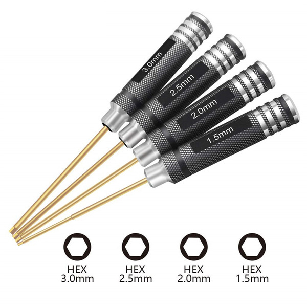 Allen/hex screwdriver RC set (1.5,2.0,2.5,3.0mm)