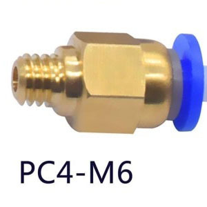 PC4-M6 pneumatic connector for extruder